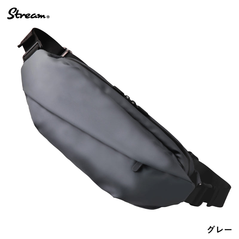 【雑誌掲載】ボディバッグ 大容量 撥水ハイドロシールド stream