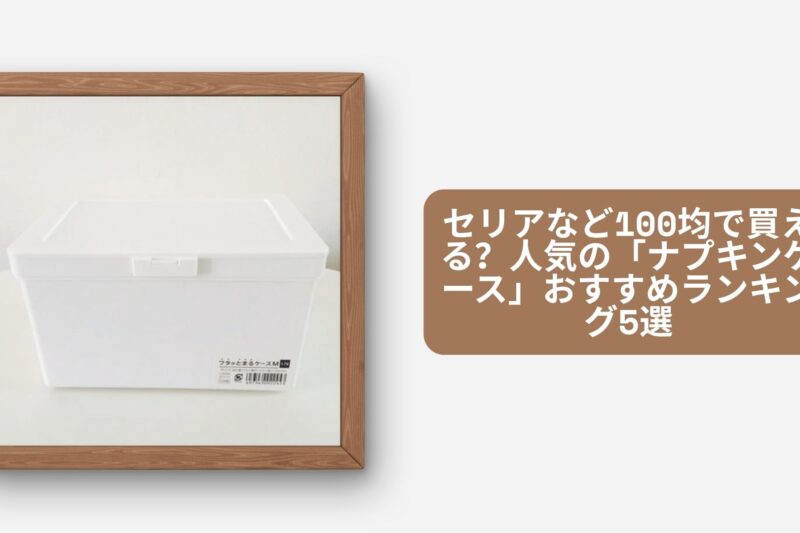 セリアなど100均で買える？人気の「ナプキンケース」おすすめランキング5選