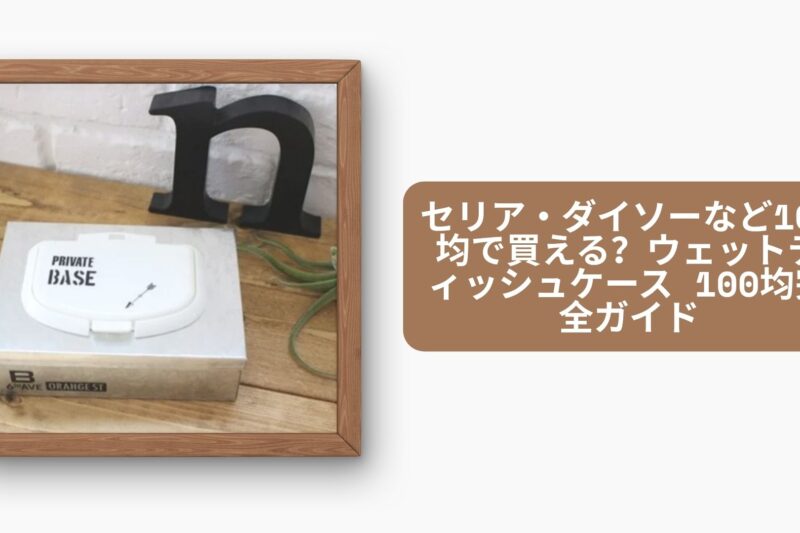 セリア・ダイソーなど100均で買える？ウェットティッシュケース 100均完全ガイド